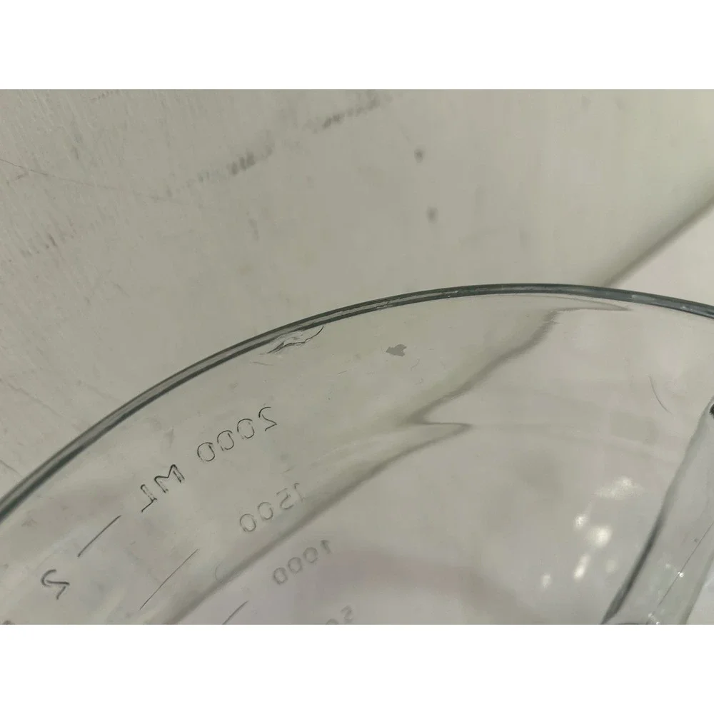 Pampered Chef Glass Batter Bowl 2 Quart Clear 8 Cup Measuring Mixing Bowl Unisex